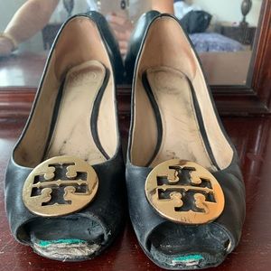 Tory Burch Peep Toe Wedge